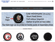 Tablet Screenshot of customhockeypuck.com